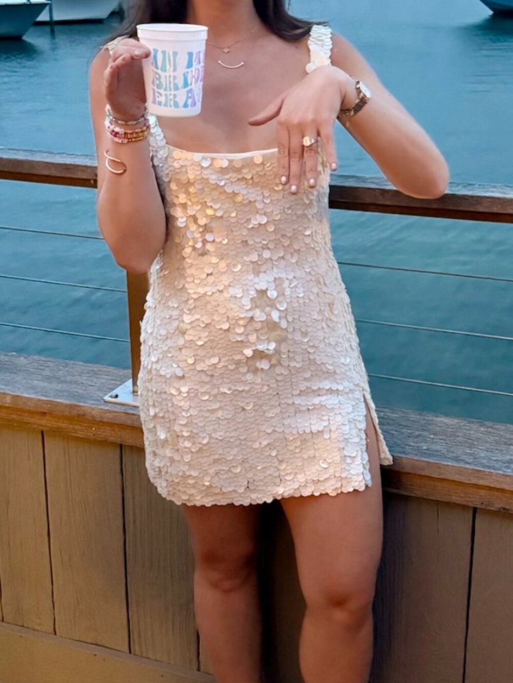 Lovers + Friends Delphine Mini Dress White XS - Picture 3 of 8